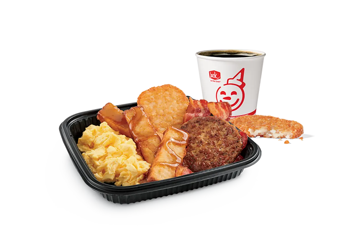 3Pc Classic French Toast Sticks Platter w/ Bacon & Sausage Combo