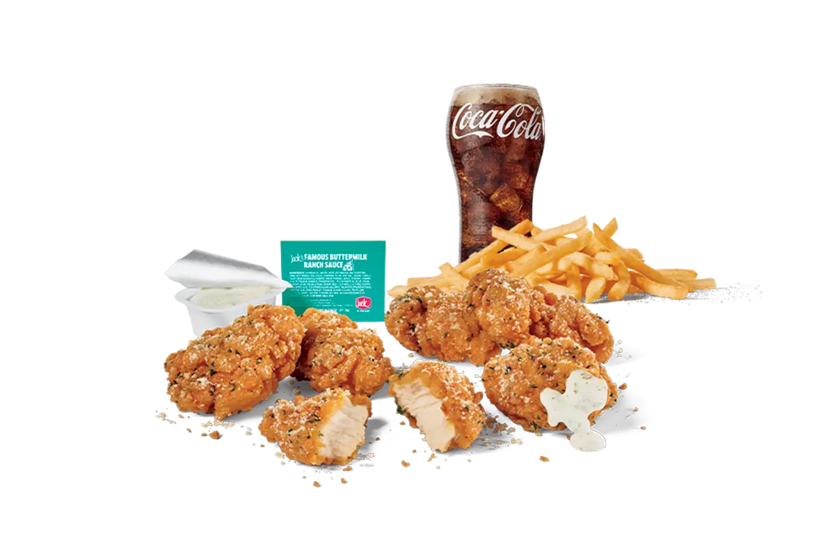 6pc Garlic Parm Crispy Boneless Wings Combo